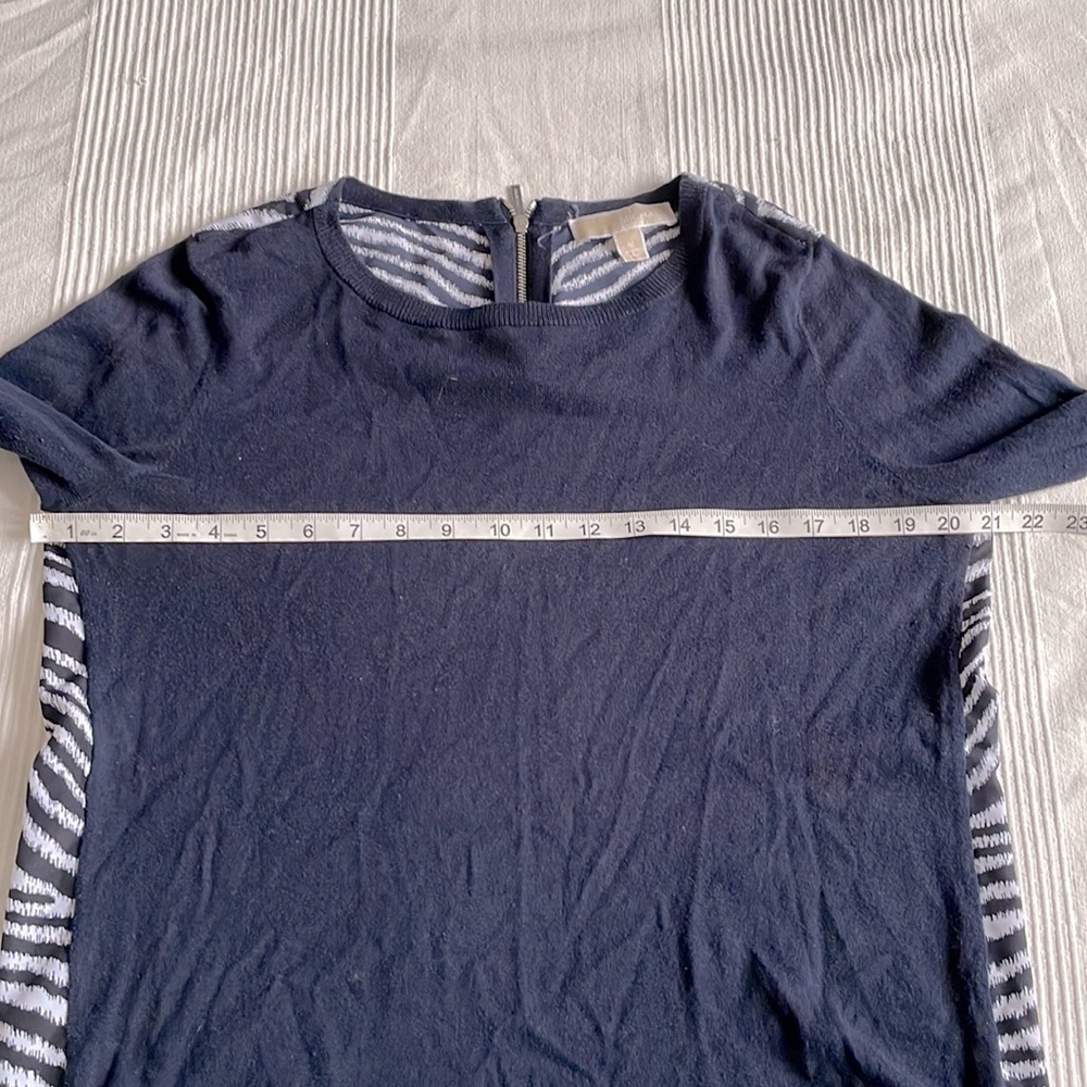 Michael Michael Kors Zebra Print Mixed Media Top Size Medium - Picture 4 of 6
